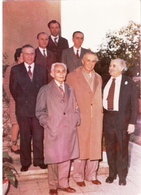 João Amazonas e Diógenes Arruda com Ramiz Alia, Enver Hoxha e outros comunistas albaneses no início de 1979