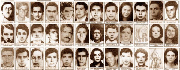 Parte do cartaz em homenagem aos mortos e desaparecidos na Guerrilha do Araguaia – Reprodução
