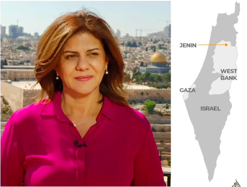 A jornalista morta Shireen Abu Akleh da Al Jazeera foi homenageada em seu escritório na cidade ocupada de Ramallah, na Cisjordânia