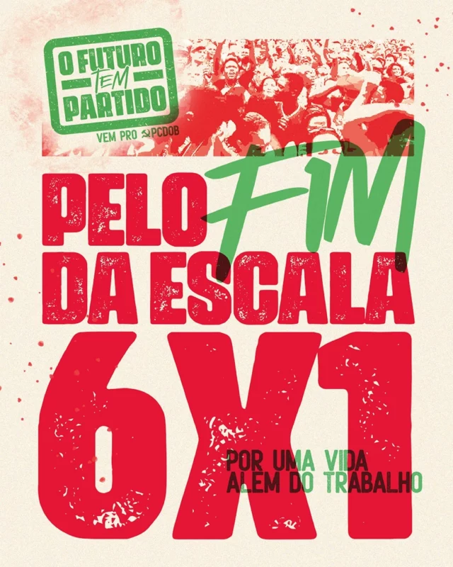 Pelo fim da escala 6x1! Trabalhadores merecem dignidade, descanso e qualidade de vida. O futuro tem partido! Filie-se ao PCdoB!

OFuturoTemPartido #PCdoB #DireitosTrabalhistas